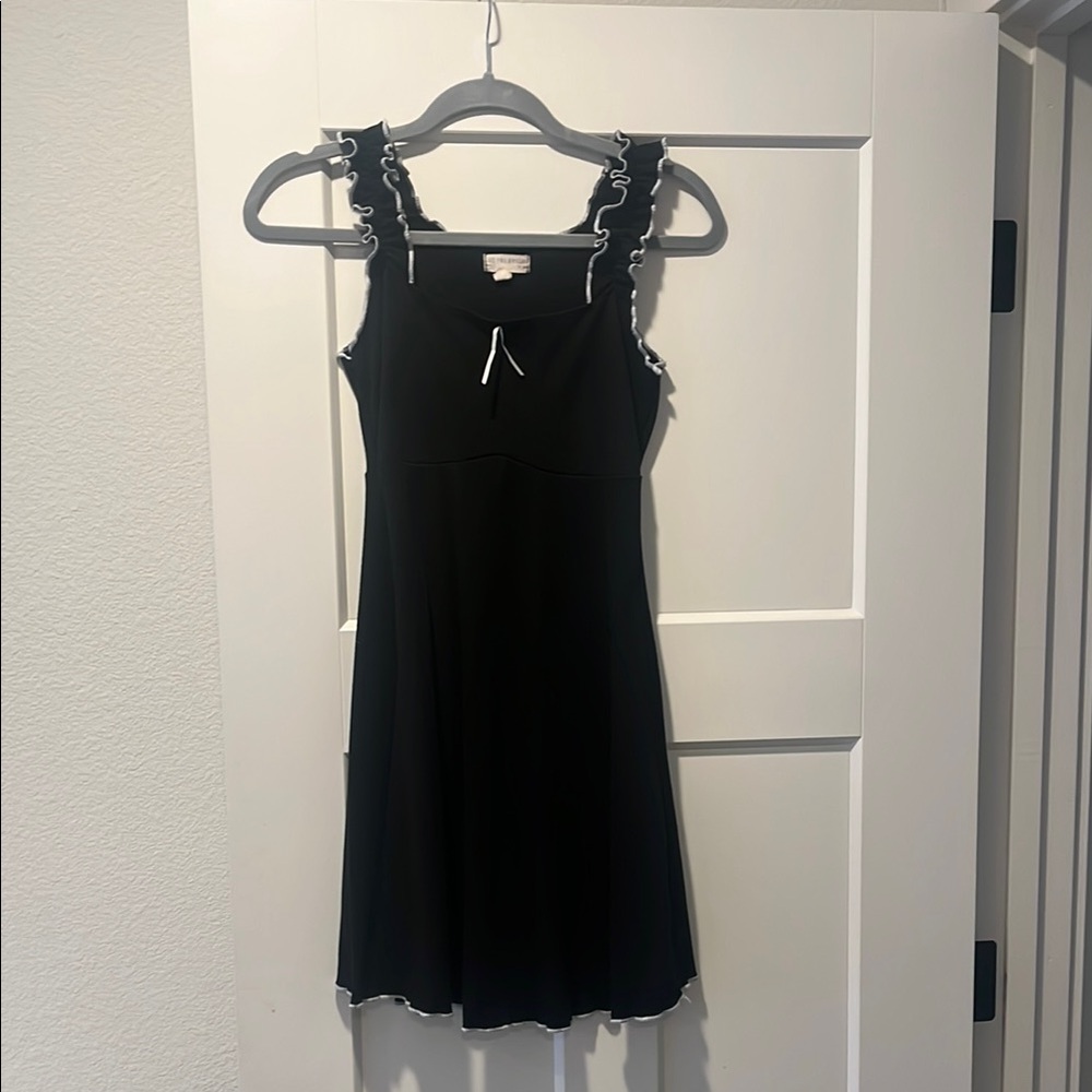 Elegant Black Ruffled Dress